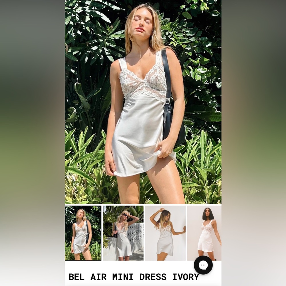 BEL AIR MINI DRESS IVORY - Princess Polly